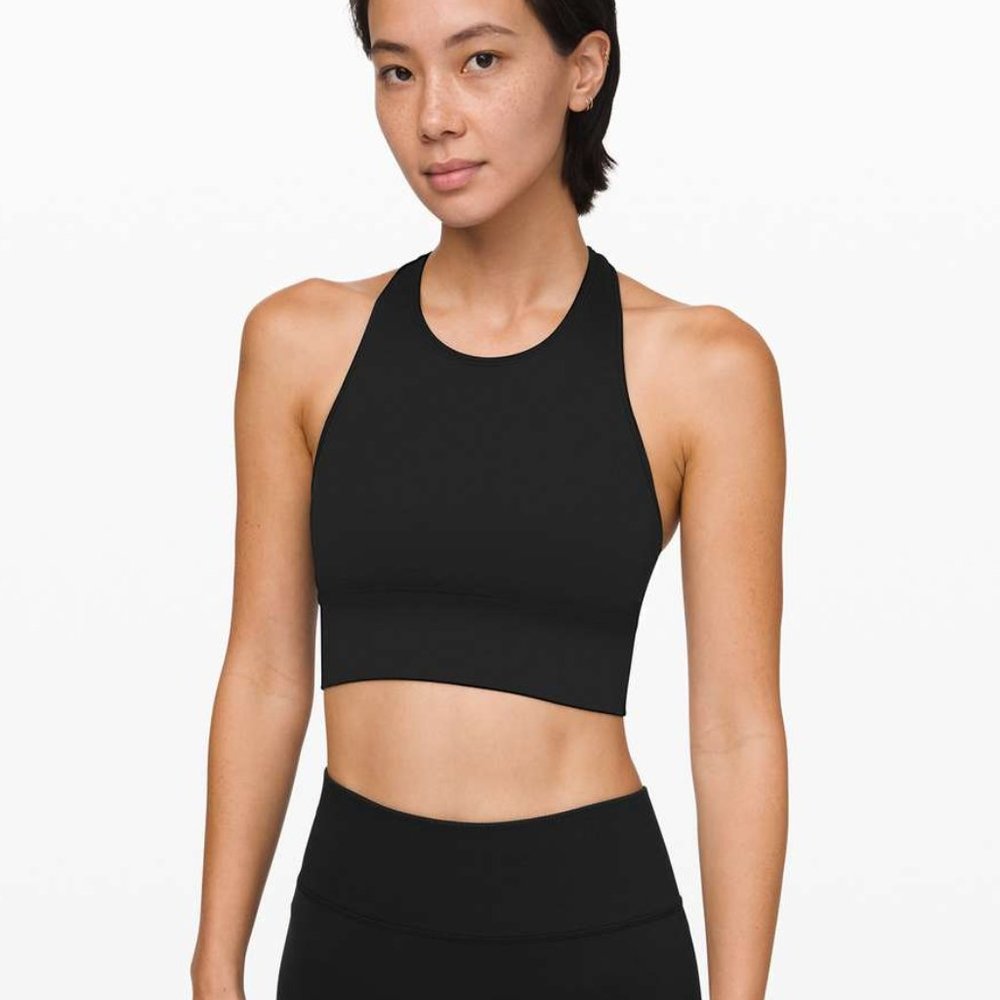 Lululemon Ebb to Train Sports Bra Black  Size 4  Medium Support, C/D Cup